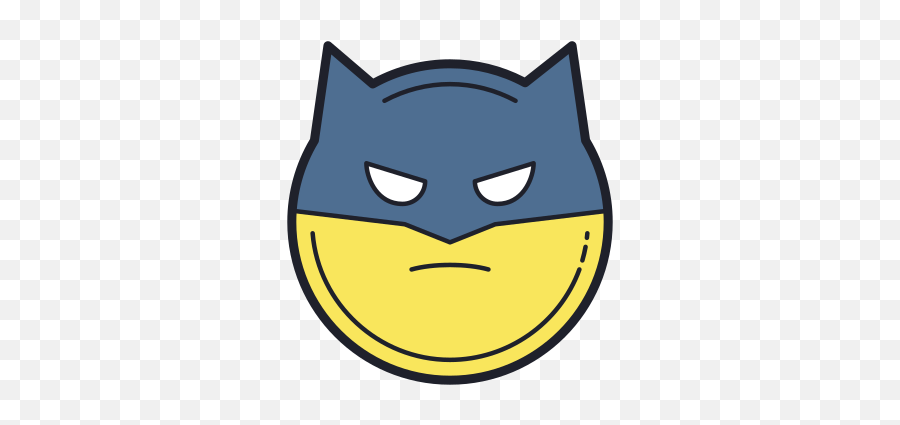 Batman Emoji Icon In Color Hand Drawn Style - Emoji Batman,Skype Animated Bollywood Emojis