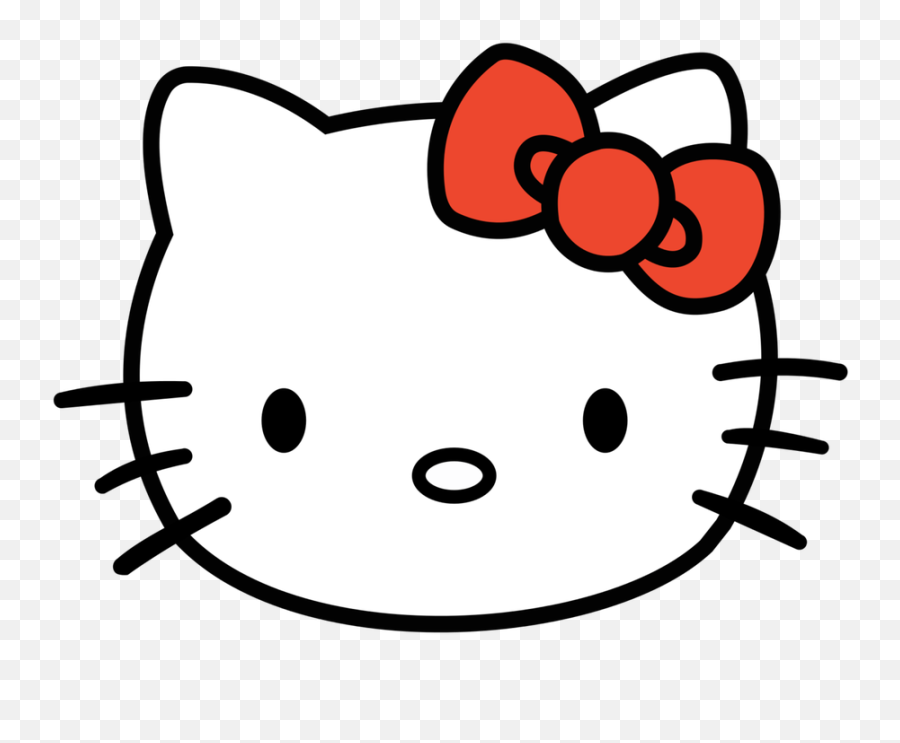 Hello Kitty With Pink Bow - Hello Kitty Head Png Emoji,Giant Blankface Emoticon