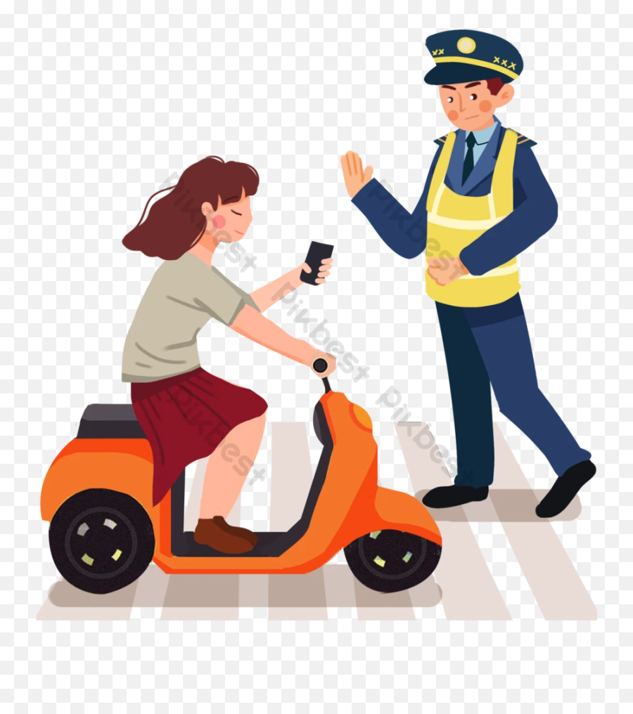 Traffic Police Ladiesmotorcyclesmobile Phonesdonu0027t Look - Happy Emoji,Emoticon Riding Motorcycle