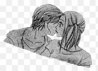 Blackandwhite Kiss Love Couple Sticker By Nekiot Emoji,Emotion From Kissing
