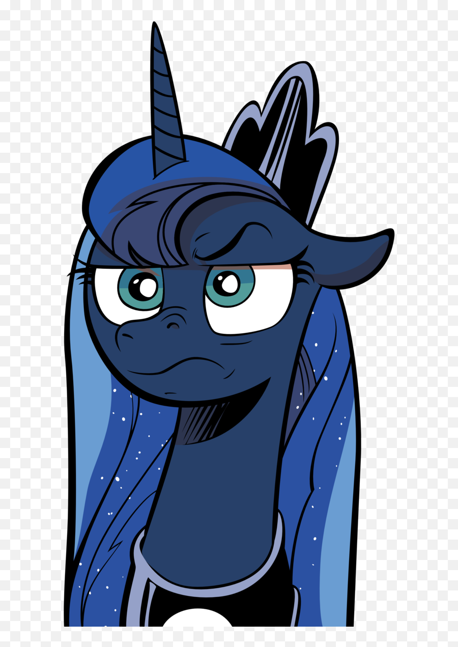 Site News 2015 My Little Pony - Mlp Luna Comic Vector Emoji,Not Amused Emoticon
