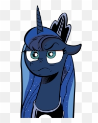 Site News 2015 My Little Pony - Mlp Luna Comic Vector Emoji,Not Amused Emoticon