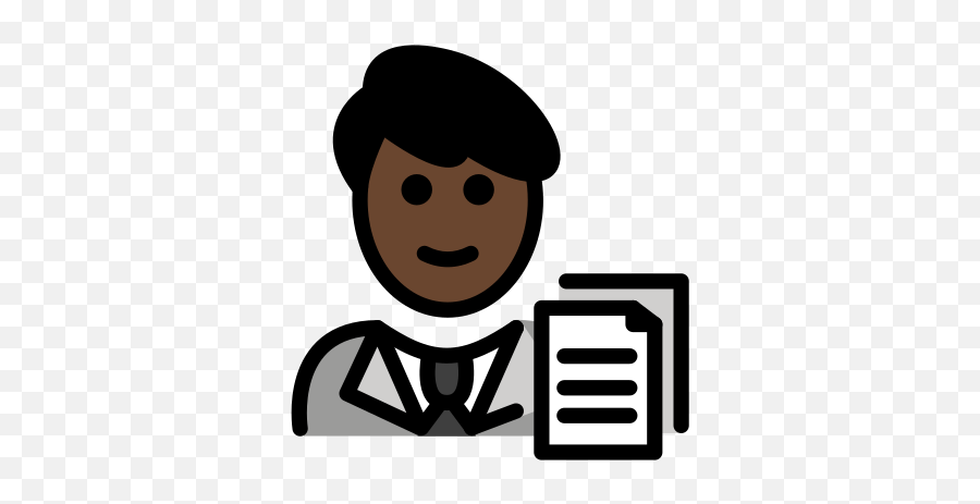 U200d Man Office Worker Dark Skin Tone Emoji,Read Book Emoji