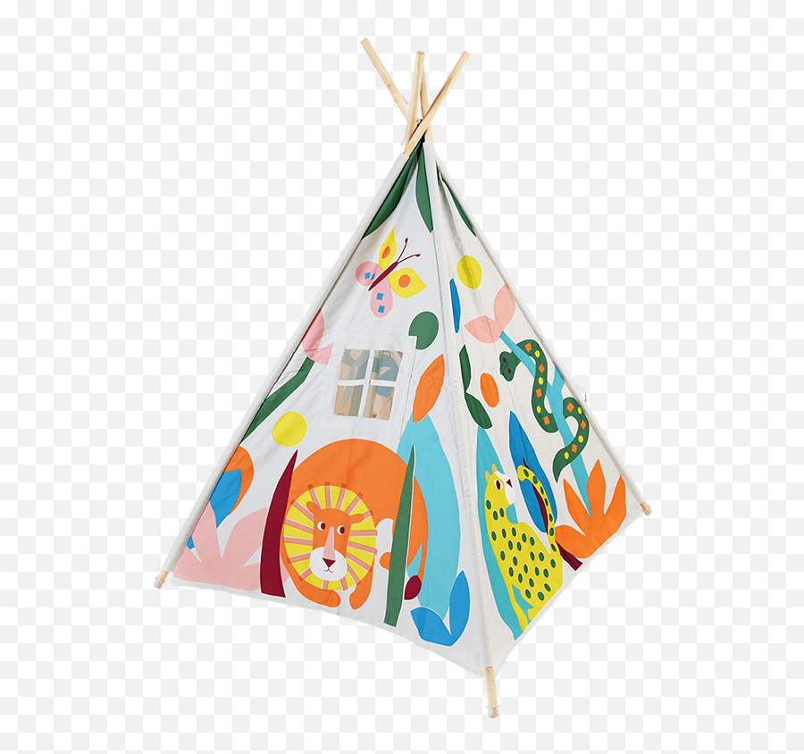 Wild Wonders Teepee - Mrs Zebra Emoji,Circus Tent Emoji