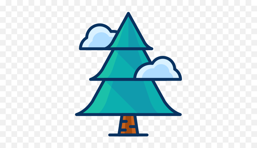 Christmas Forest Pine Tree Cloud Icon - Tree Filled Christmas Tree Emoji,Pine Tree Emoji