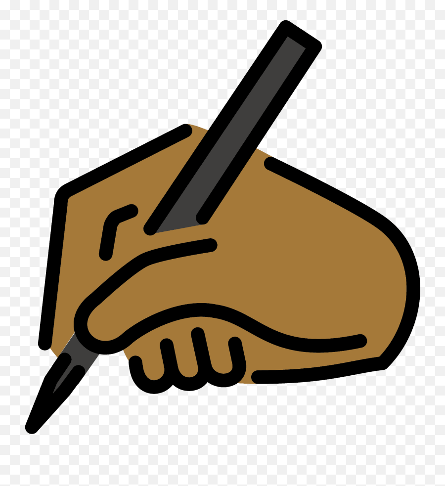 Writing Hand Emoji Clipart - Horizontal,Writing Sentences With Emoji