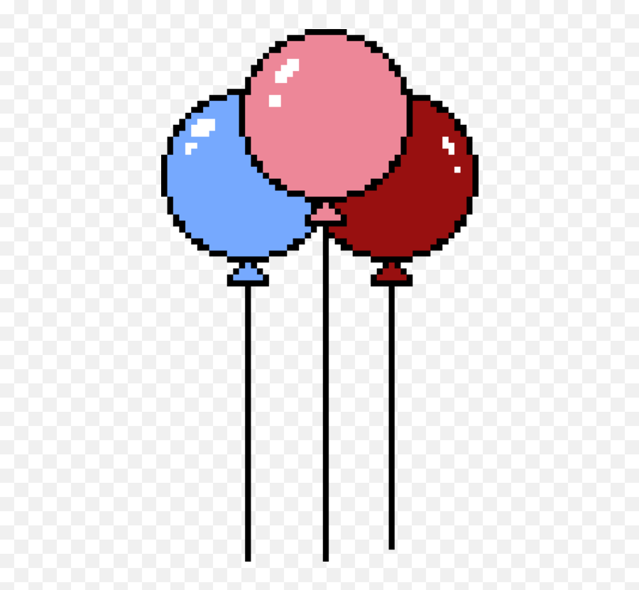 Download Hd Toy Balloon Pixel Art Birthday Speech Balloon - Pixel Art Birthday Card Emoji,Balloon Emoji