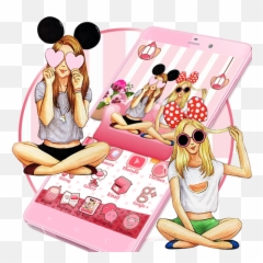 Best Friend Forever Themes Hd - Best Friend Images 3d Girl New Emoji,Best Friend Emoji Background