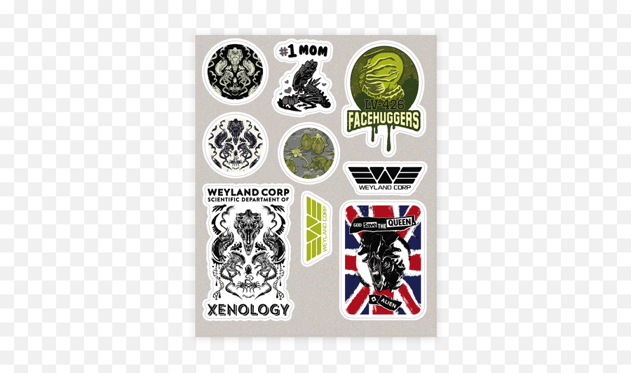 Alien Stickers Sticker And Decal Sheets - Automotive Decal Emoji,Xenomorph Emoticon