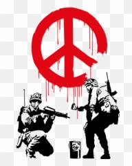 Banksy Peace Sticker - Banksy Cnd Soldiers Emoji,Emoticons Da Paz