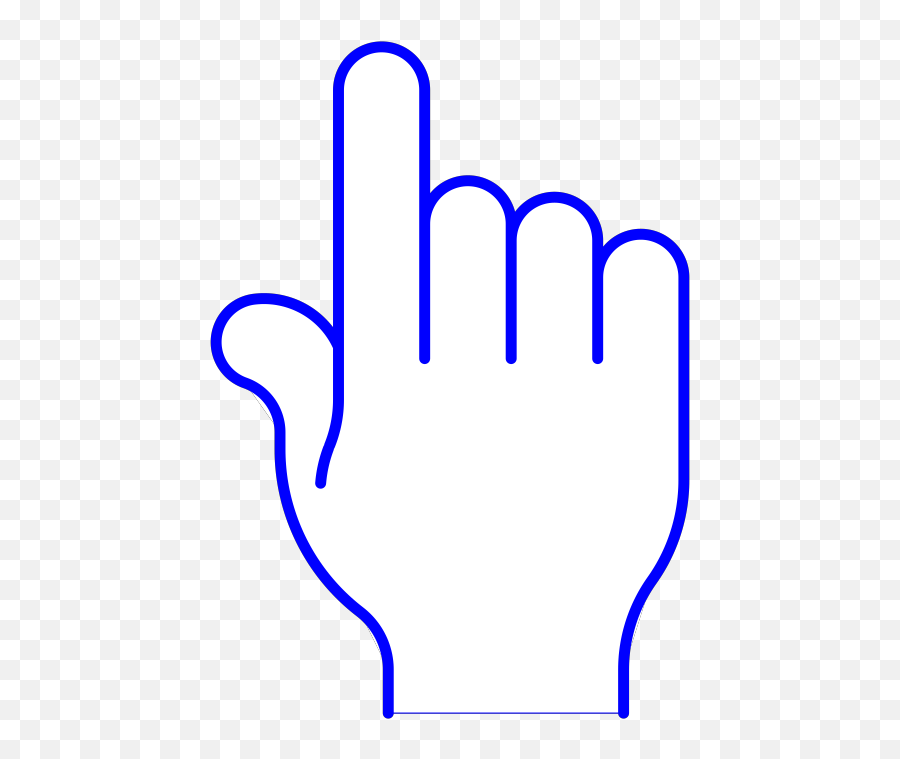 Blue Pointer Finger Png Svg Clip Art For Web - Download Sign Language Emoji,Tater Tot Emoji