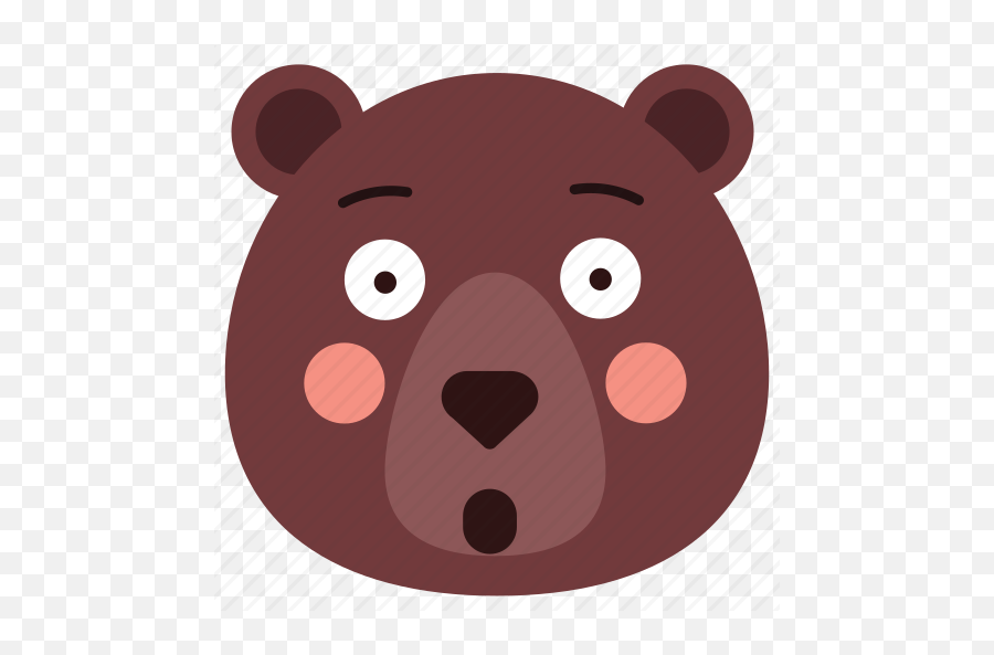 Bear Emoji Emoticon Surprise - Dot,Sad Bear Emoticon