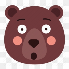 Bear Emoji Emoticon Surprise - Dot,Sad Bear Emoticon