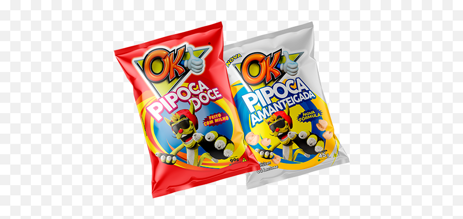 Linha Ok Pipoca - Pipoca Doce Ok 40g Emoji,Potato Chip Emoji