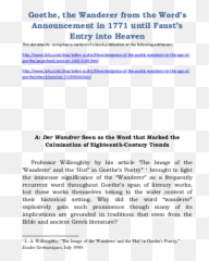 Doc Goethe The Wanderer From The Wordu0027s Announcement In - Document Emoji,Jawohl German Words For Emotions