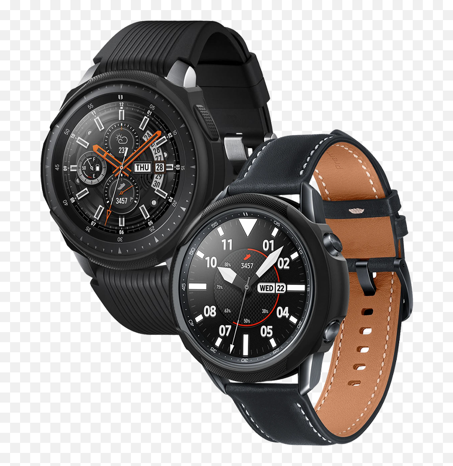 Best Galaxy Watch Screen Protectors And Cases In 2021 - Spigen Liquid Air Galaxy Watch 3 45mm Emoji,How To Hide Emojis Samsuang Galaxy S3