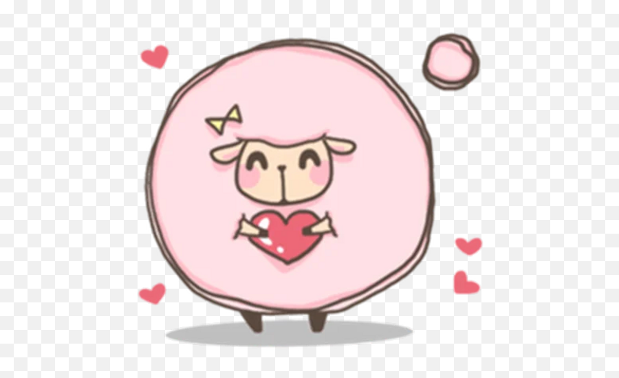Sticker Maker - Emojis Kawaii Girly,Pink Sheep Emoticon