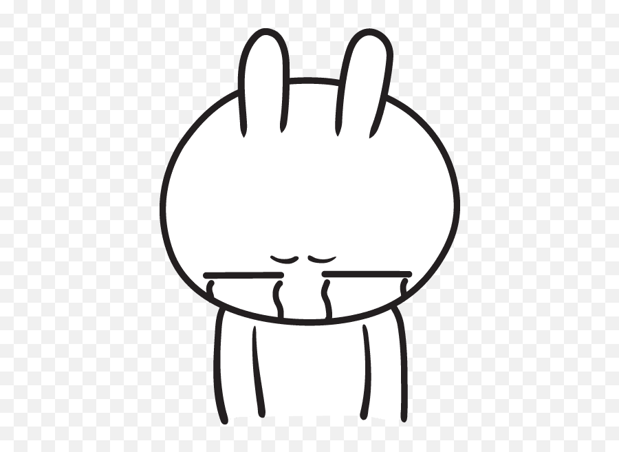 Tuzki Bunny Stickers For Telegram - Dot Emoji,Penguin Emoticon Wechat