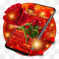 Romantic Red Rose Petals Theme Emoji,Android Red Rose Emoticon