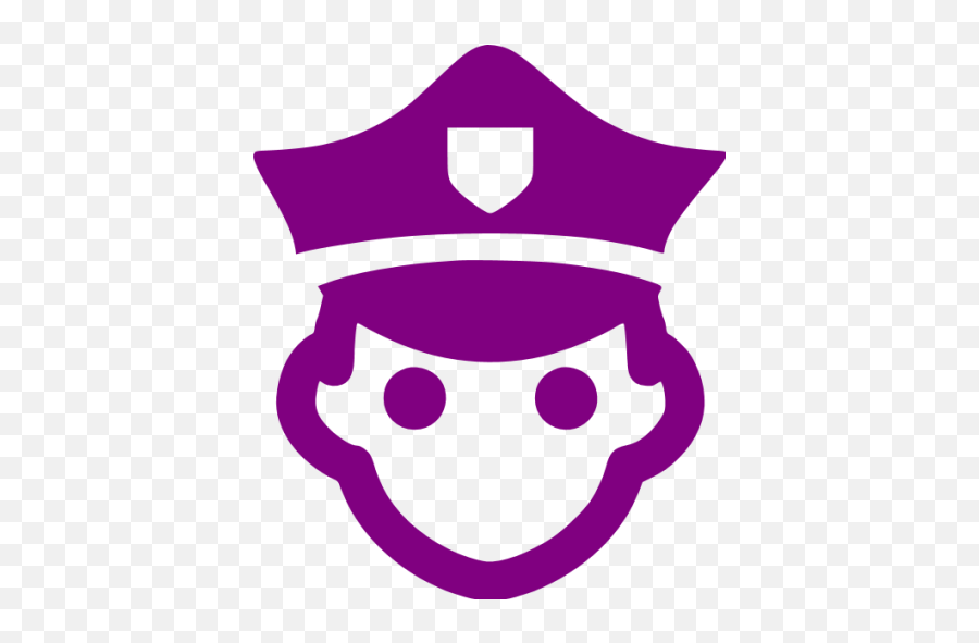 Purple Police 3 Icon - Free Purple Police Icons Transparent Purple Police Emoji,Police Emoticon