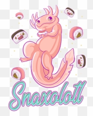Snaxolotl Funny Axolotl Sushi Snacks Kawaii Food Iphone 12 Emoji,Axolotl Emoticons