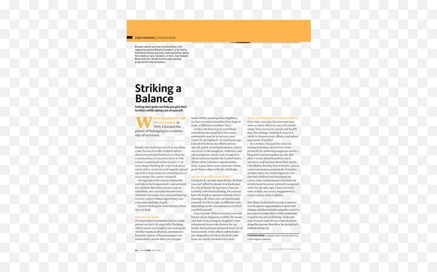 Cancer Today - Fall 2014 Page 1819 Emoji,Little Girl Roller Coaster Of Emotions