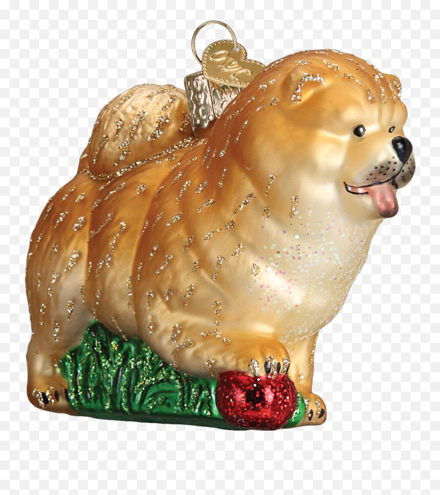 Old World Chow Chow Dog Glass Ornament Putti Christmas - Chow Chow Emoji,Horse Emoji Pillows