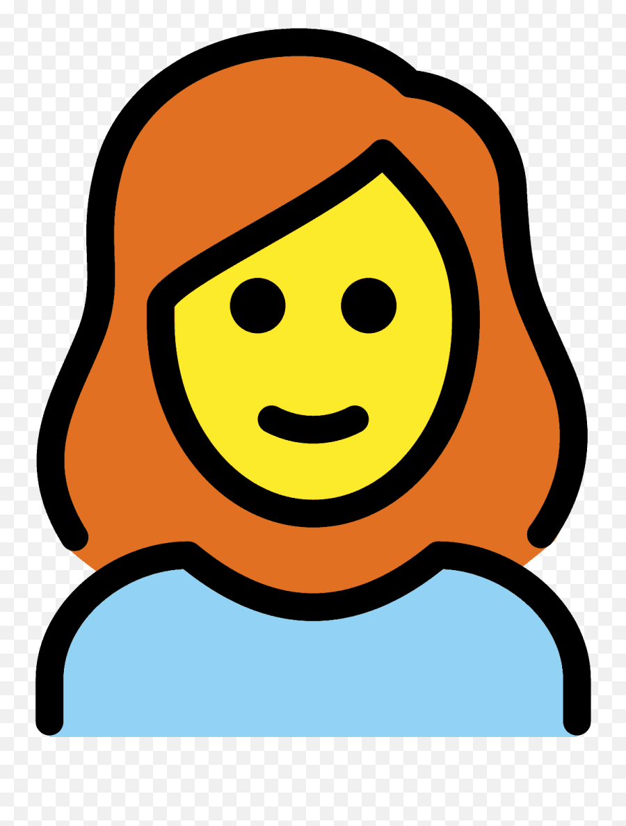Woman Red Hair Emoji Clipart Free Download Transparent - Clipart Frau Lange Haare,Red A Emoji
