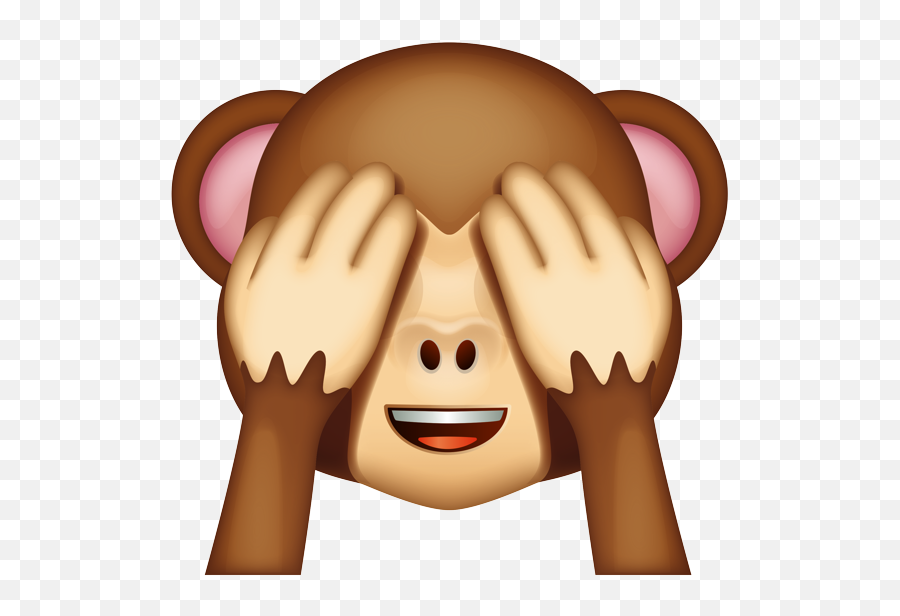 Monkey Face See - Happy Emoji,Hear No Evil Emoji