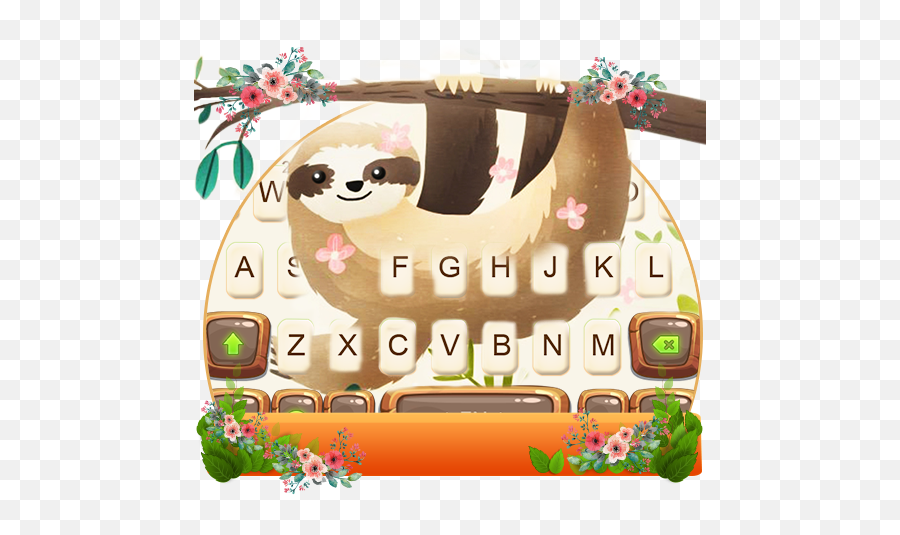 Smiling Sloth Keyboard Theme - Happy Emoji,Sloth Emoji Android