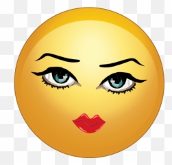 Pretty Sexy Lady Smiley Emoticon - Emoticon Emoji,Clip Art Emoticons