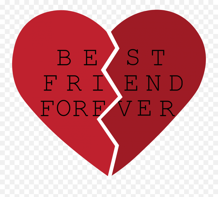 Banner Royalty Free Best Friends Heart Clipart - Heart Best Friend Broken Friendship Emoji,Friendship Emoji