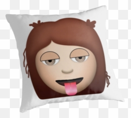 Girl Emoji Emoji Pillows - Happy,Justice Emoji Bedding