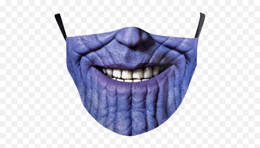 Noveltyfacemasks - Creative Novelty Face Masks Thanos Purple Background Emoji,Laughing Emoji Face Mask