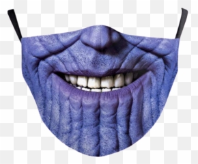 Noveltyfacemasks - Creative Novelty Face Masks Thanos Purple Background Emoji,Laughing Emoji Face Mask