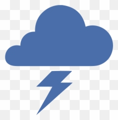 Lightning Cloud Silhouette Clipart - Vertical Emoji,Cloud With Lightning Emoji