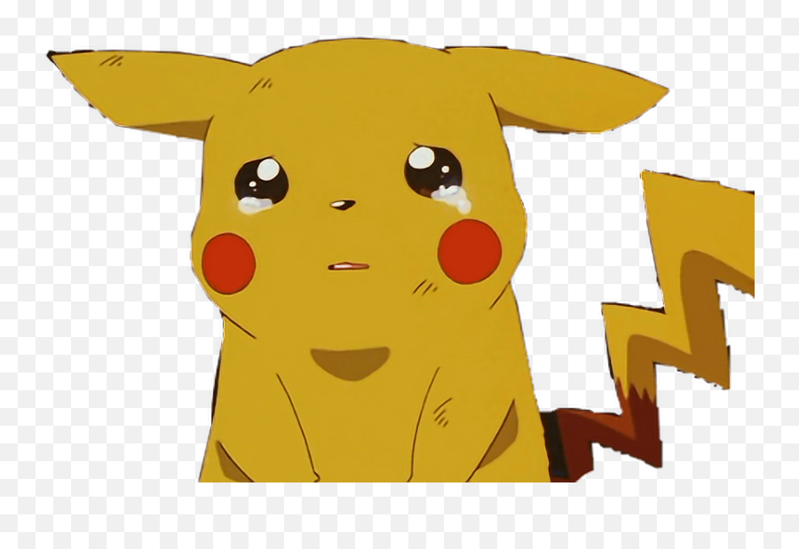 Download Hd Sad Pikachu No Background - Sad Pikachu Png Emoji,Pikachu Face Emoji