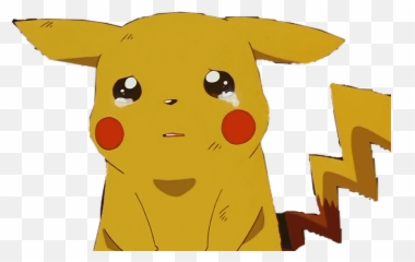 Download Hd Sad Pikachu No Background - Sad Pikachu Png Emoji,Pikachu Face Emoji