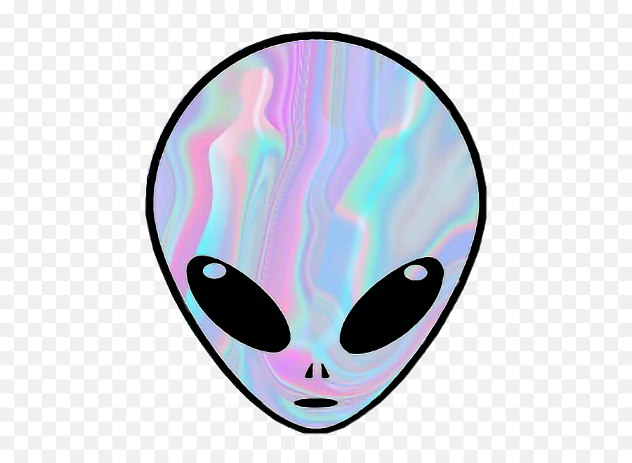 Holographic Holo Alien Tumblr - Extraterrestre Dibujo Emoji,Alien Emoji Background Tumblr