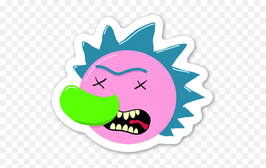 Die Cut Rick U2013 Stickerapp Shop - Happy Emoji,Rose Emoticon For Tatto