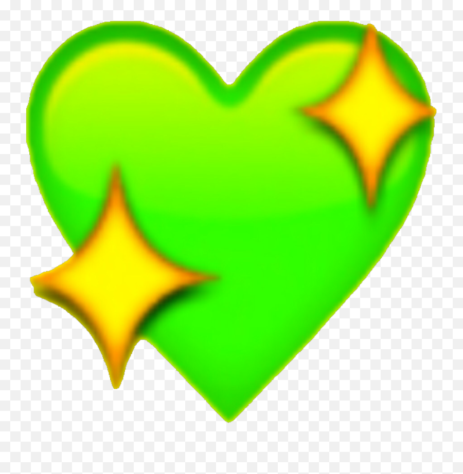 Emoji Corazon Con Estrellas Png - Transparent Background Green Emoji Png,Que Significamagenes De Emojis De Amor Para Whatsapp