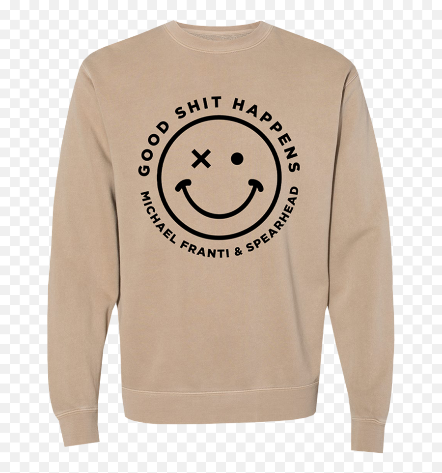 Good Shit Happens Crewneck - Long Sleeve Emoji,Little Shit Emoticon