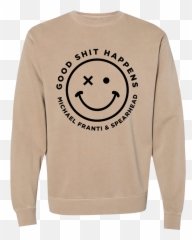 Good Shit Happens Crewneck - Long Sleeve Emoji,Little Shit Emoticon