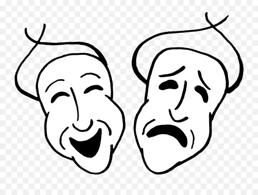 Clipart Comedy Tragedy Masks - Clip Art Emoji,Comody Tragedy Emojis