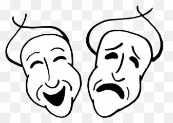 Clipart Comedy Tragedy Masks - Clip Art Emoji,Comody Tragedy Emojis