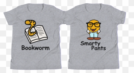 Bookworm U0026 Smarty Pants - Pair Of Youth Shirts Unisex Emoji,Bookworm Emoticon