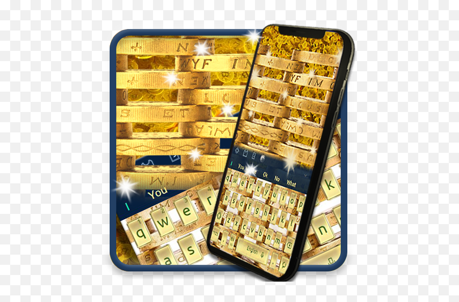 Live Gold Coin Keyboard Theme - Smartphone Emoji,Gold Coin Emoji