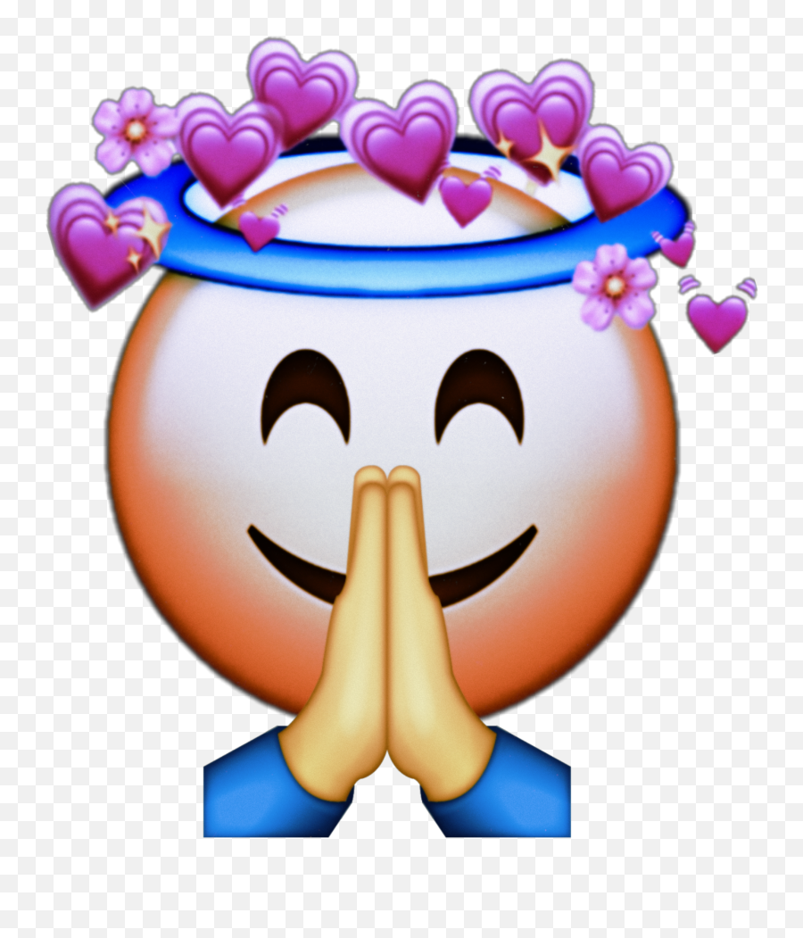 Angel Praying Emoji Aesthetic Sticker - Happy,Praying Emoji