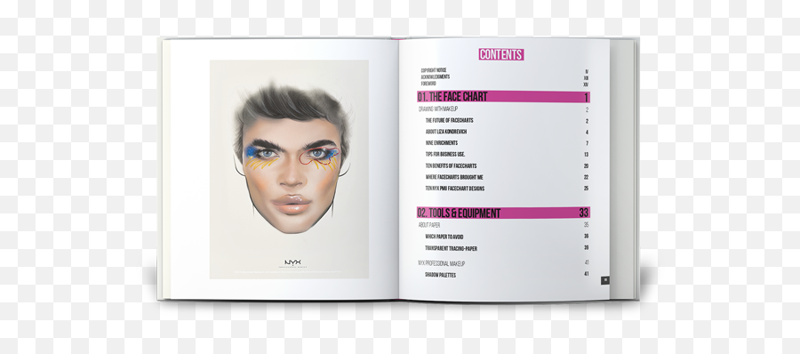 The Best Makeup Book For Artists The Facechart Book By Liza - Face Chart Makeup Book Emoji,Nyx Emotion Swatch