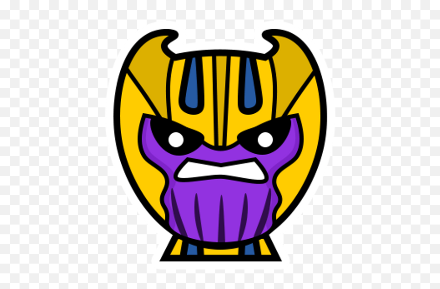 Marvel Chibi Thanos Sticker - Sticker Mania Cartoon Thanos Chibi Emoji,1774 Emojis